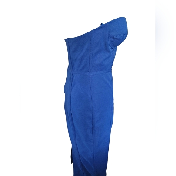 NWT Designer Elle Zeitoune Bustier Pencil Dress Colbaly Royal Blue Sz6 Medium - Picture 12 of 14
